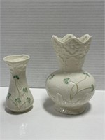 2 Belleek Vases