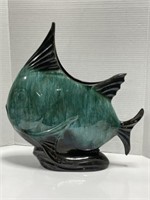 Large Blue Mountain Fish Vase