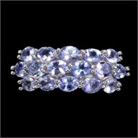 Sterling Silver Tanzanite Gemstone Ring- Size 8