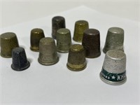 Antique Thimbles - 1 with Sterling Hallmark