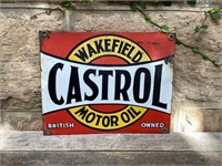Original Wakefield Castrol Enamel Rack Sign