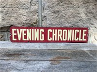 Original Evening Chronicle Enamel Sign