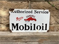 Original Mobiloil Gargoyle Authorized Service Sign