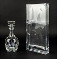 Vintage Crystal Atlantis Decanter & Flower Vase