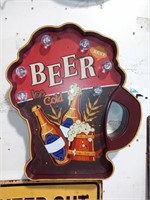 Ice Cold Beer Light-Up Metal Sign