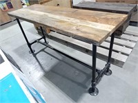 Industrial Wood Top Buffet Table