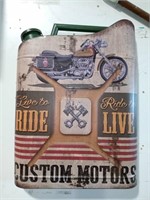 Custom Motors Metal Sign