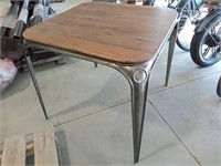 Wood Top Metal Table