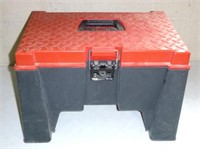 step stool seat/tool box