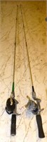 2 vintage fishing poles
