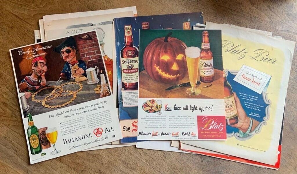 Vintage LIFE Magazine Ads-Beer, Liquor