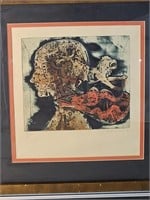 J. Havadik vintage (1967) Red Black Mid lithograph
