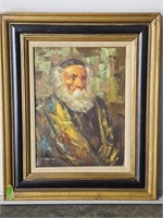 Rare find! Old Rabbi Portrait Original Painting