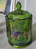 Indiana glass biscuit jar two pieces lid & b