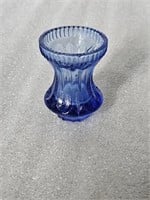 Cobalt blue crackle glass mini pitcher 2.5"