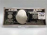 Series of 1996 ($100) .999 Silver Bar-Washington