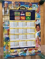 Rare 1986 Ontario Lottery Grants At Work Poster.