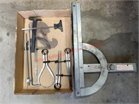 Calipers - inner & outer, & saw guide