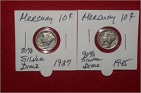 1927 & 1945 Mercury Dimes