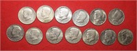 (13) Kennedy Half Dollars 1971-D to 1996-D Mix