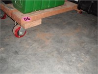 42 Inch x 24 Inch Wood Cart w/Casters