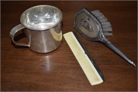 Sterling Silver Cup, Baby Brush & Comb