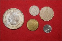1948 Five Peso Mexico 30g .900 Fine Silver,