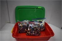 Three Gallon Bags of Lego & Carry Tote w/Play Top