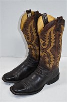 Rod Patrick Leather Square Toe Western Boots Sz11A