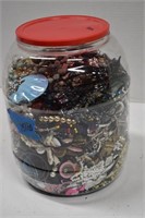 18 Pound Container Filled with Costume Jewelry