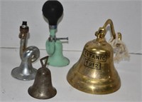 Titanic Brass Bell, Vintage Bike Squeeze Horn