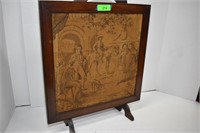 Antique tapestry fire place screen