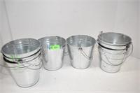 Eight Tin Buckets