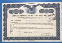 Stock Certificate Chain Store Real Estate - 1947