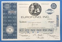 Stock Certificate Euro Fund Inc