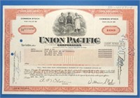 UNION PACIFIC CORPORATION Stock Certificate