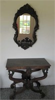 Renaissance Style Hall Table + Mirror