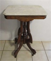 Walnut Victorian Marble Top Stand