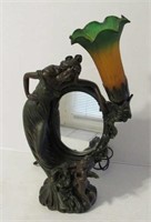 Bronze Crosa 1995 Art Nouveau Style Lamp