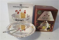 Lenox Candle Lamp + 2 Cake Stands