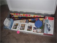 Tote, Canes, Sunbeam Iron & Wrapping Paper