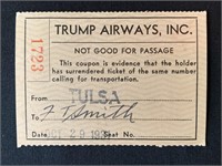 Trump Airways 1931 Ticket / Receipt / Stub