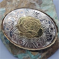 THE YELLOW ROSE OF TEXAS MADE USA BELT BUCKLE