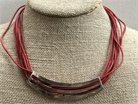 Sterling Silver & Leather Necklace