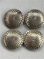 Sterling Silver Southwest Button Covers