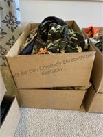 2 boxes of hunting clothes