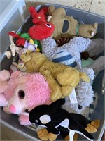 Tote of stuffed animals