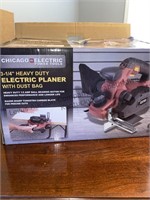 Heavy duty electric planner with desk bag appears