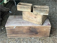 4 WOODEN BOXES