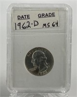 1962 US Quarter D
